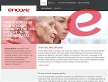 Tablet Screenshot of encarebiotech.com